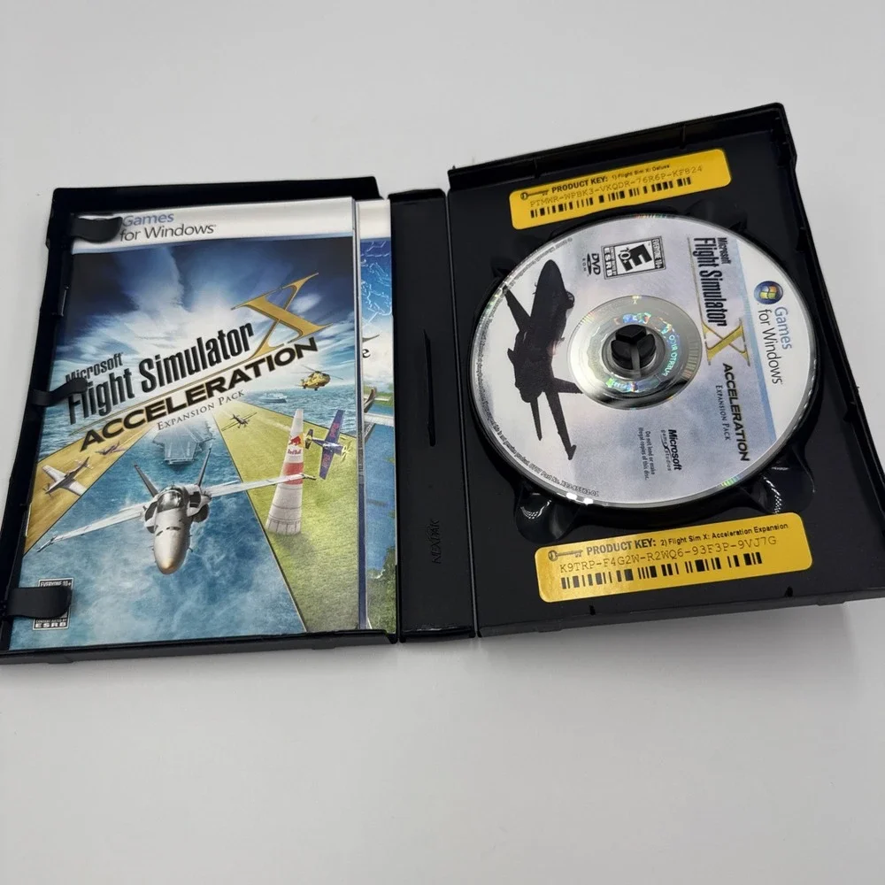 Microsoft FLIGHT SIMULATOR X: GOLD EDITION, PC Windows 2008 - 3 Disks Complete